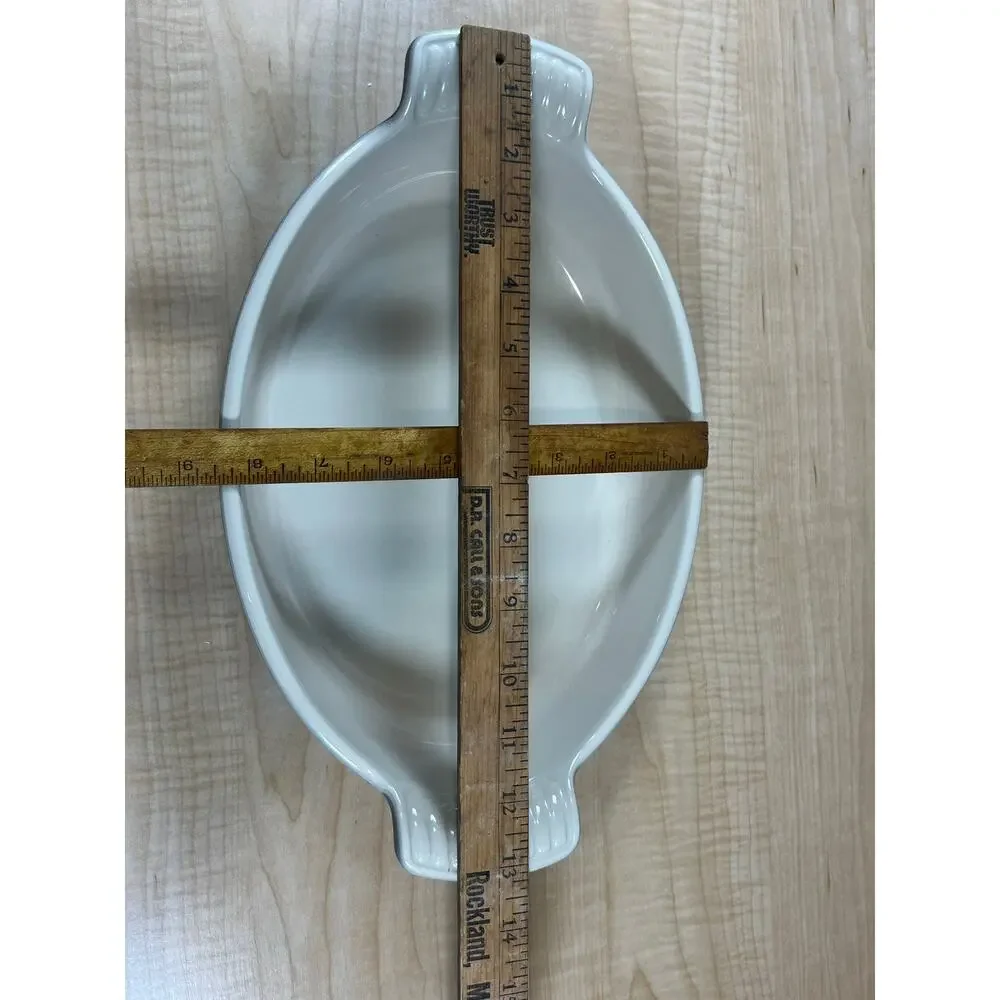 Le‎ Creuset Heritage Stoneware Oval Gratin Dish New Never Been Used In Grey